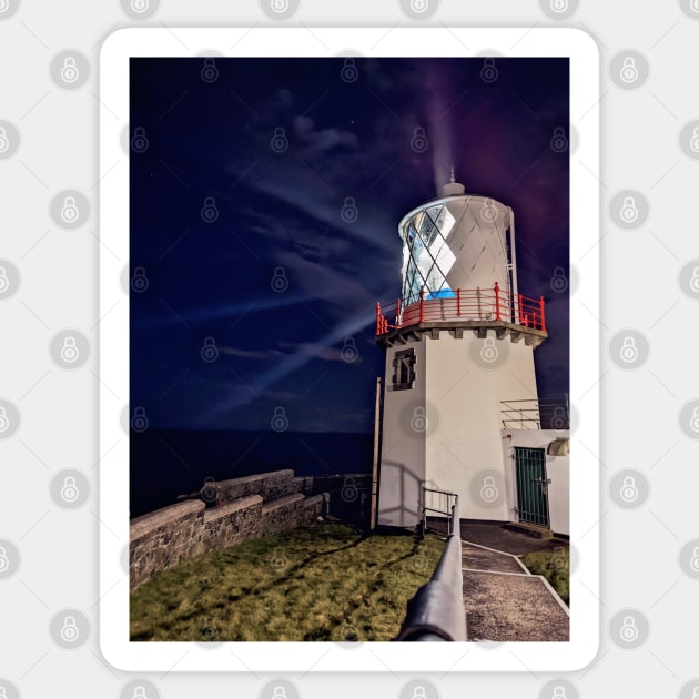 Blackhead Lighthouse, County Antrim, Northern Ireland Sticker by irishmurr